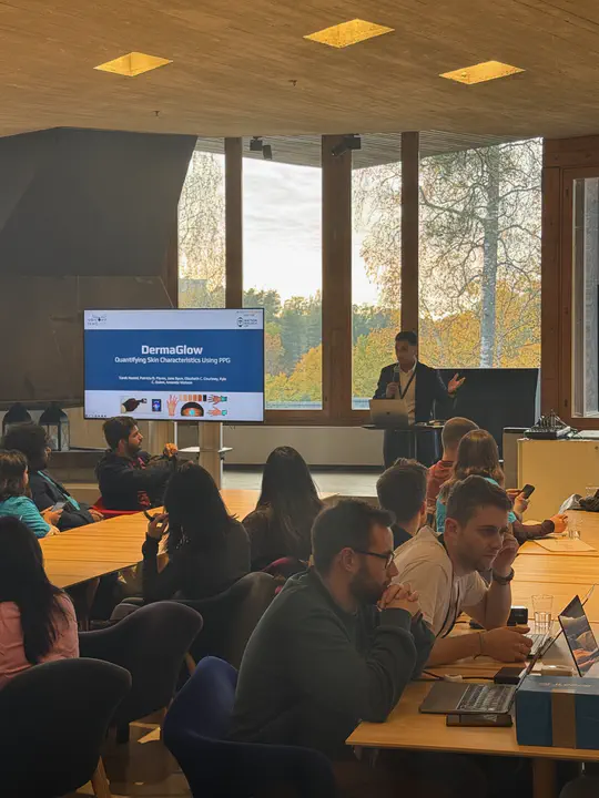Tarek presented "DermaGlow: Objective Quantification of Melanin, Erythema and Skin-tone Using Wearable Optical Spectroscopy" at UBICOMP 2025!